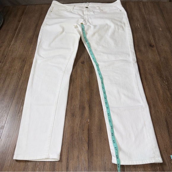 Frame Le Garcon Jeans Mid rise White Boyfriend - Picture 10 of 14
